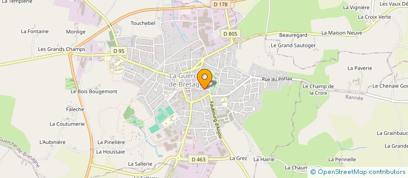 localisation de l'entreprise S.A.R.L. LESAGE LELIEVRE  LA GUERCHE-DE-BRETAGNE