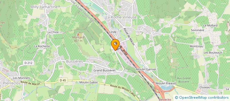 localisation de l'entreprise S.A.R.L. MAGNIN à LA ROCHE-VINEUSE