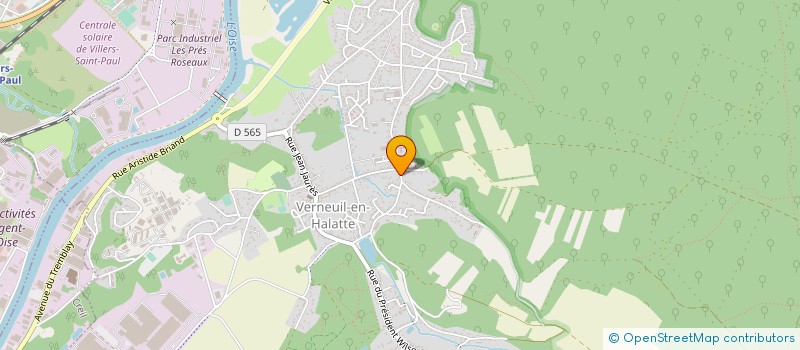 localisation de l'entreprise S.A.R.L. MENUISERIE TESSON  VERNEUIL-EN-HALATTE