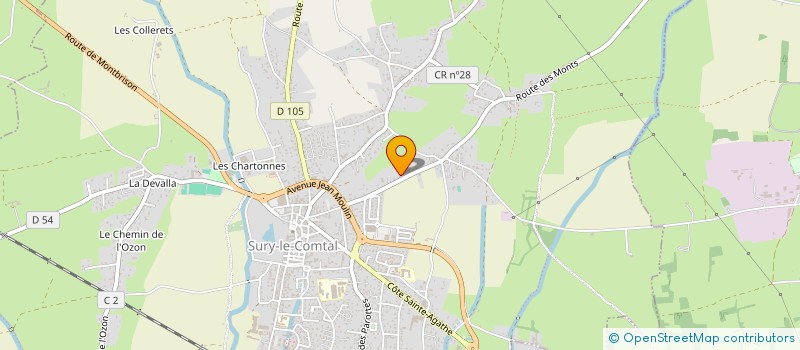 localisation de l'entreprise S.A.R.L. MOON LIGHT  SURY-LE-COMTAL