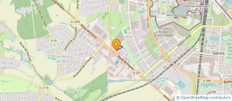 localisation de l'entreprise S.A.R.L. POMPES FUNEBRES DE MARNE LA VALLEE PERE ET FILS  MONTEVRAIN