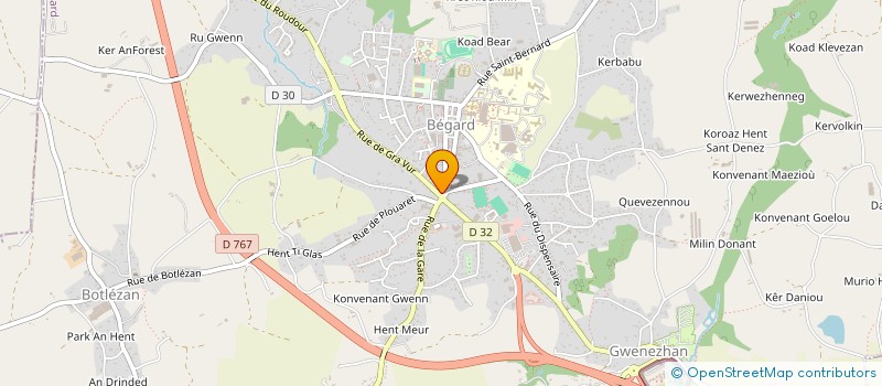 localisation de l'entreprise S.A.R.L. PREVEL  BEGARD