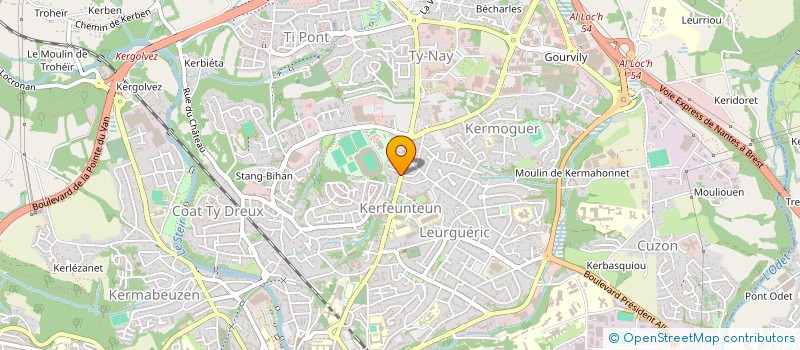 localisation de l'entreprise S.A.R.L. QUENTEL/NEDELEC  QUIMPER