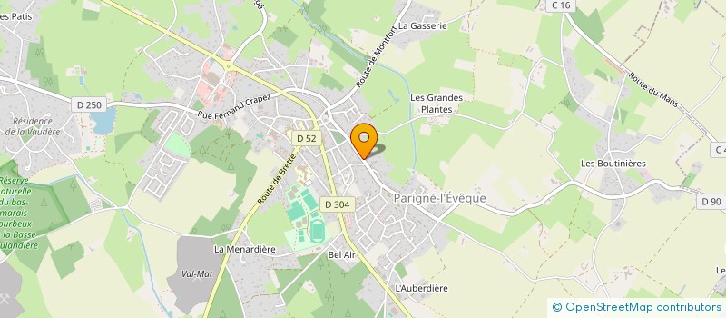 localisation de l'entreprise S.A.R.L. ROUSSEAU  PARIGNE-L'EVEQUE