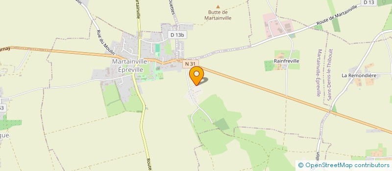 localisation de l'entreprise S.A.R.L SOCIETE D'EXPLOITATION FORESTIERE ET DE TRANSPORT (S.E.F.E.T.)  MARTAINVILLE-EPREVILLE
