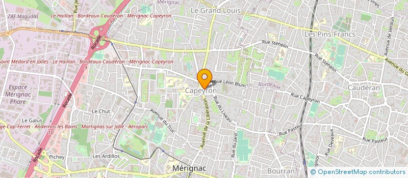 localisation de l'entreprise S.A.R.L. SOCIETE FINANCIERE D'INVESTISSEMENTS ET DE PARTICIPATION  PESSAC