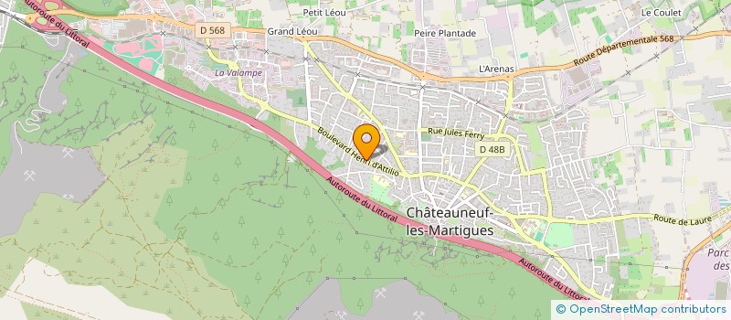 localisation de l'entreprise S.A.R.L. 'SOGESCO' à CHATEAUNEUF-LES-MARTIGUES