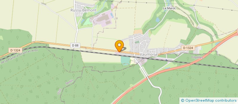 localisation de l'entreprise S.A.R.L. TRANSPORTS COMMERE à VAUMOISE