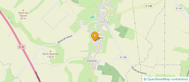 localisation de l'entreprise S.A.R.L. TRANSPORTS GEOFRET à FRENCQ