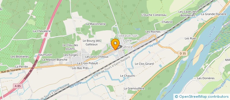 localisation de l'entreprise S.A.R.L. TRANSPORTS GOUTEL à COTEAUX-SUR-LOIRE