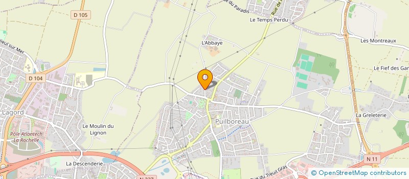 localisation de l'entreprise S.A.R.L. TRIQUART ERIC  PUILBOREAU