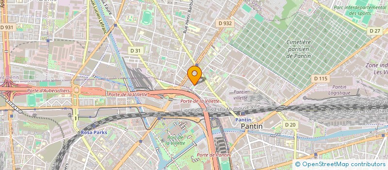 localisation de l'entreprise S.A.R.L. URBA TECHNIQUE à PANTIN