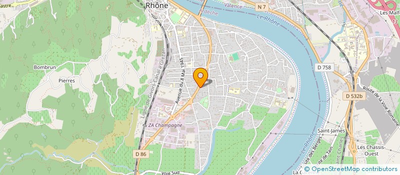 localisation de l'entreprise S A R L VIALLARD à TOURNON-SUR-RHONE