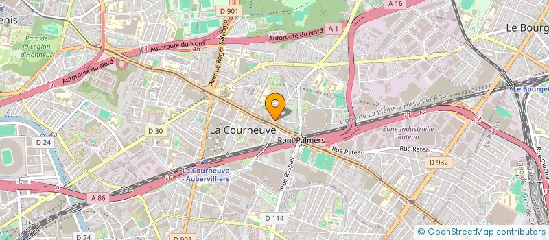 localisation de l'entreprise S.A.R.L YG à LA COURNEUVE