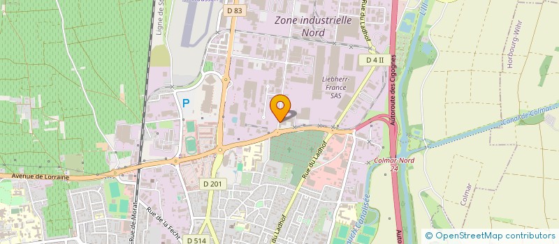 localisation de l'entreprise S.A.S. 24  COLMAR