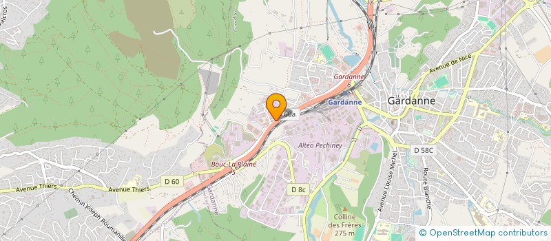 localisation de l'entreprise S.A.S.  GARDANNE