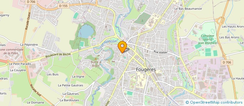 localisation de l'entreprise S.A.S.  FOUGERES