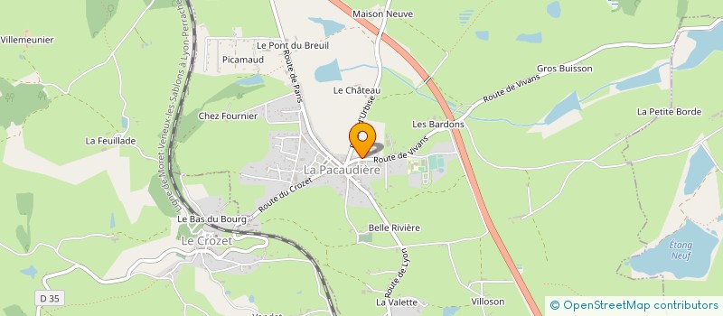 localisation de l'entreprise S.A.S. ADS CONSULTING à LA PACAUDIERE
