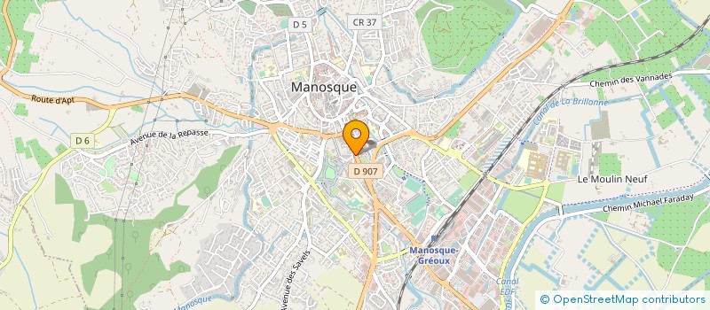 localisation de l'entreprise S.A.S. ALPES COIFF'HOM à MANOSQUE
