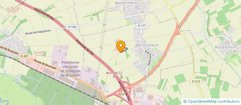 localisation de l'entreprise S.A.S BIOHOP  BERNOLSHEIM