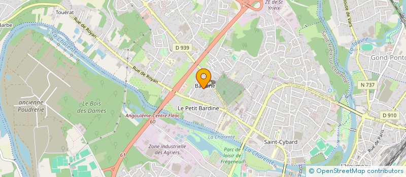 localisation de l'entreprise S.A.S. BRG à SAINT-YRIEIX-SUR-CHARENTE