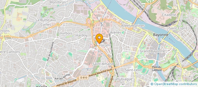 localisation de l'entreprise S.A.S. CHOCOLATINE MEDIA à BAYONNE
