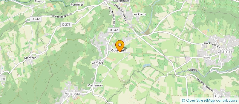 localisation de l'entreprise S.A.S. DES TROIS LOULOUS  VINZIEUX