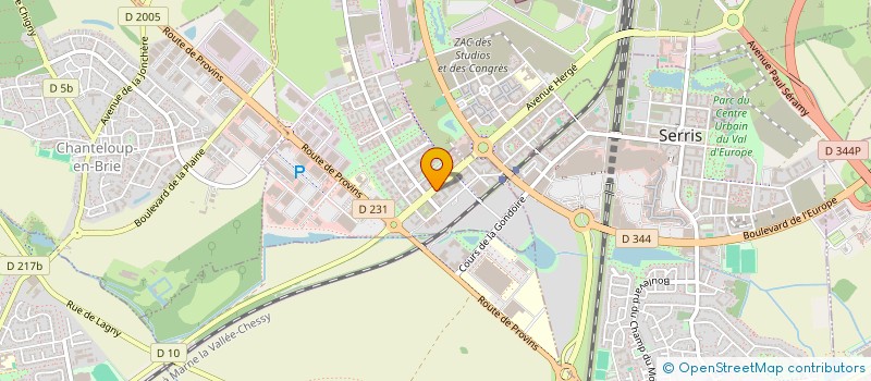 localisation de l'entreprise S.A.S GROUPE IDA à MONTEVRAIN
