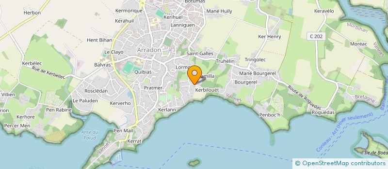 localisation de l'entreprise S.A.S. GUERLY  ARRADON