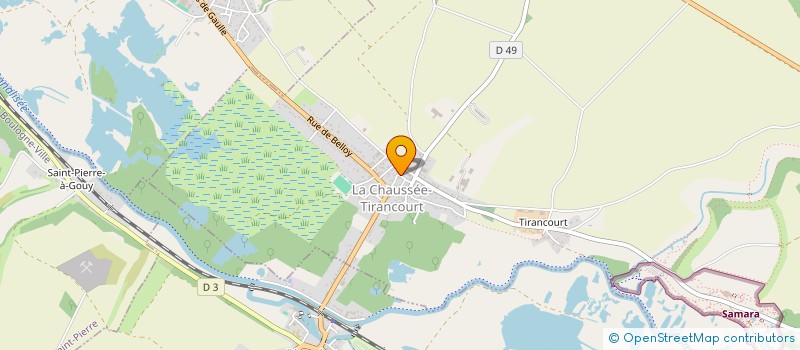 localisation de l'entreprise S.A.S GUILBERT MH COUVERTURE  LA CHAUSSEE-TIRANCOURT