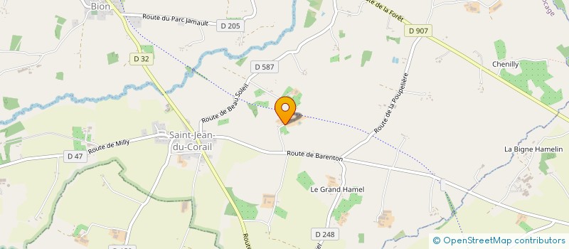 localisation de l'entreprise S.A.S. HUNELIERE ENERGIE  MORTAIN-BOCAGE