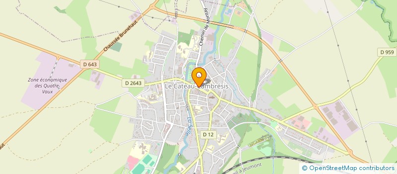 localisation de l'entreprise S.A.S. JAQUET  LE CATEAU-CAMBRESIS