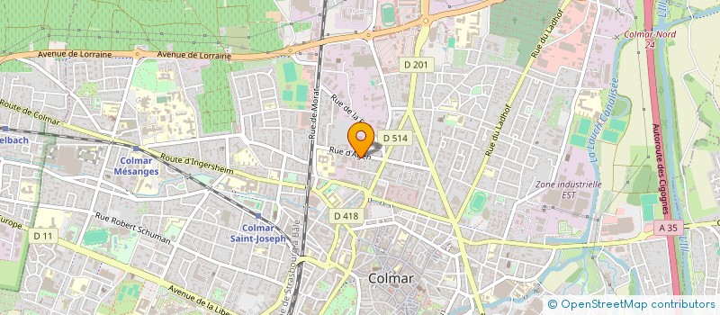 localisation de l'entreprise S.A.S.JULES THIRION à COLMAR