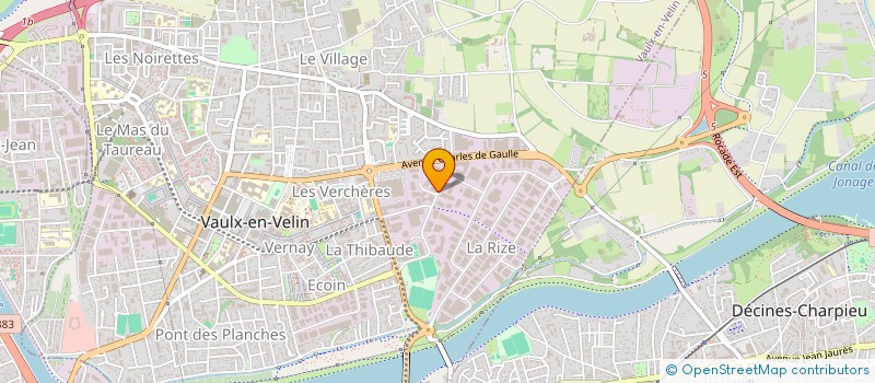 localisation de l'entreprise S.A.S. LYON GOURMAND  VAULX-EN-VELIN