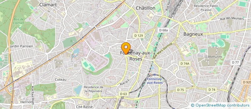 localisation de l'entreprise S.A.S. M.S.B. à FONTENAY-AUX-ROSES