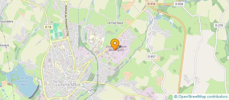 localisation de l'entreprise S.A.S. MOUSSAY à LA FERTE MACE