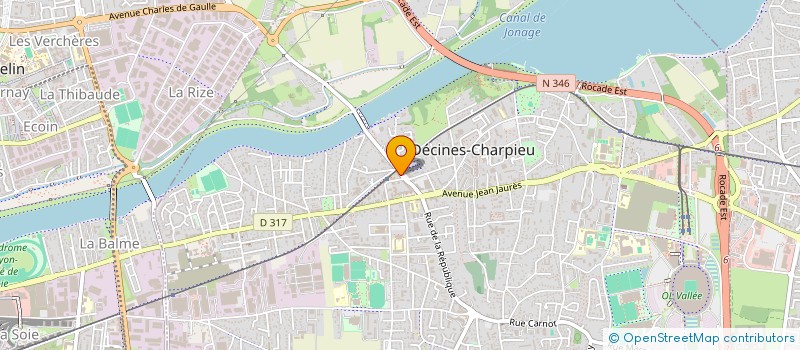 localisation de l'entreprise S.A.S. PEINTURE à DECINES-CHARPIEU