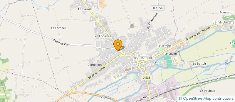 localisation de l'entreprise S.A.S SGS SECURITE à BEAUREPAIRE