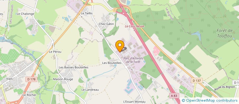 localisation de l'entreprise S.A.S. SN PINARD  LE BIGNON