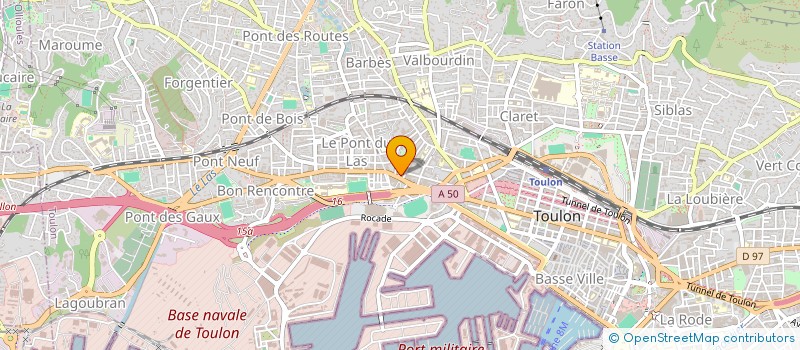 localisation de l'entreprise S.A.S. TEJ BARBER  TOULON