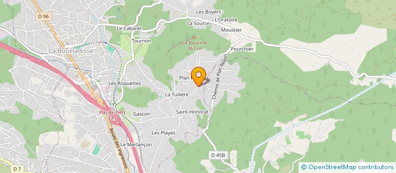 localisation de l'entreprise S.A.S. TELECOM à LA BOUILLADISSE