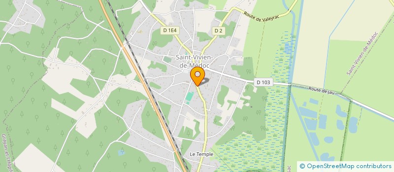 localisation de l'entreprise S.A.S.U. AUTO VITRAGES MOBILE  SAINT-VIVIEN-DE-MEDOC