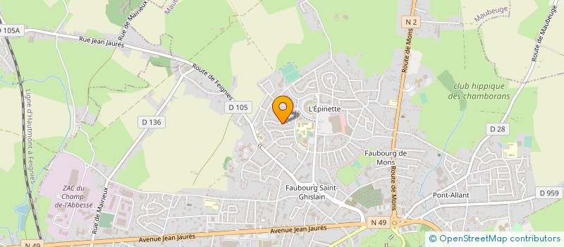 localisation de l'entreprise S.A.S.U. AZELEC  MAUBEUGE