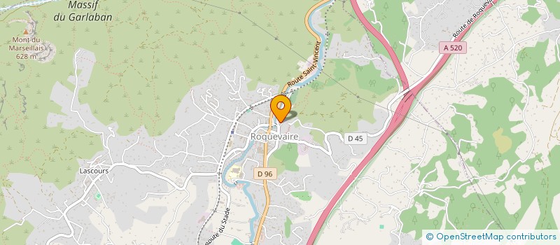 localisation de l'entreprise S.A.S.U B.D.RHONE TOITURE  ROQUEVAIRE