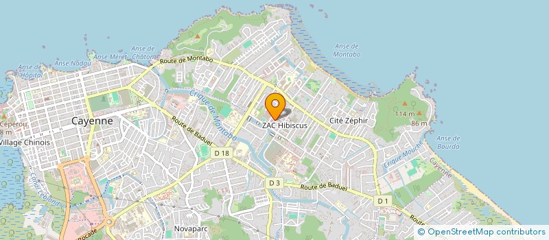 localisation de l'entreprise S.A.S.U ESTHETIC'MOBILE à CAYENNE