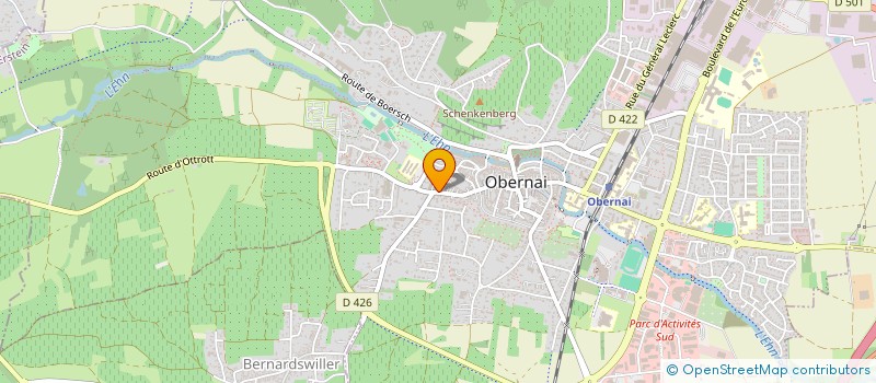 localisation de l'entreprise S.A.S.U. FRANCE PNEUS à OBERNAI