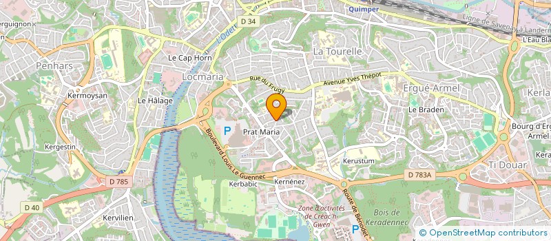 localisation de l'entreprise S.A.S.U. GUILLET ACHAT-REVENTE à QUIMPER
