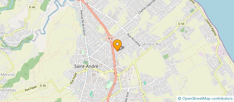 localisation de l'entreprise S.A.S.U HD RUNDIFFUSION  SAINT-ANDRE