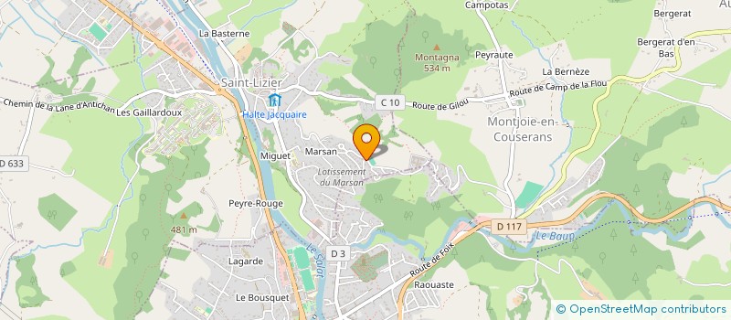 localisation de l'entreprise S.A.S.U. HOLDING GROUPE D.SOUQUE à SAINT-LIZIER