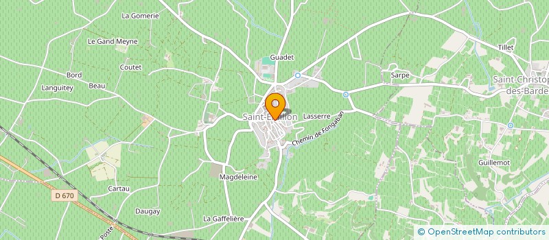 localisation de l'entreprise S.A.S.U. LA BOUTIQUE DU COUVENT  SAINT-EMILION